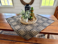 NORMANDY BLACK/TAN 34" TABLE SQUARE *NEW*